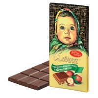 Chocolade reep met hazelnoten "Aljonka"